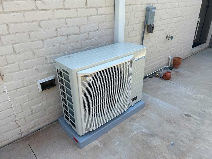 A Daikin ductless system installed by Sitton Mechanical